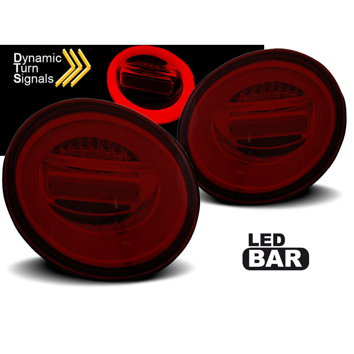 LED BAR Rücklichter Rot Rauch SEQ passend für VW New Beetle 10.98-05