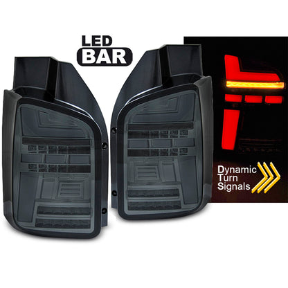 Rücklichter VW T5 04.03-09 Rauch Voll-LED SEQ Blinker