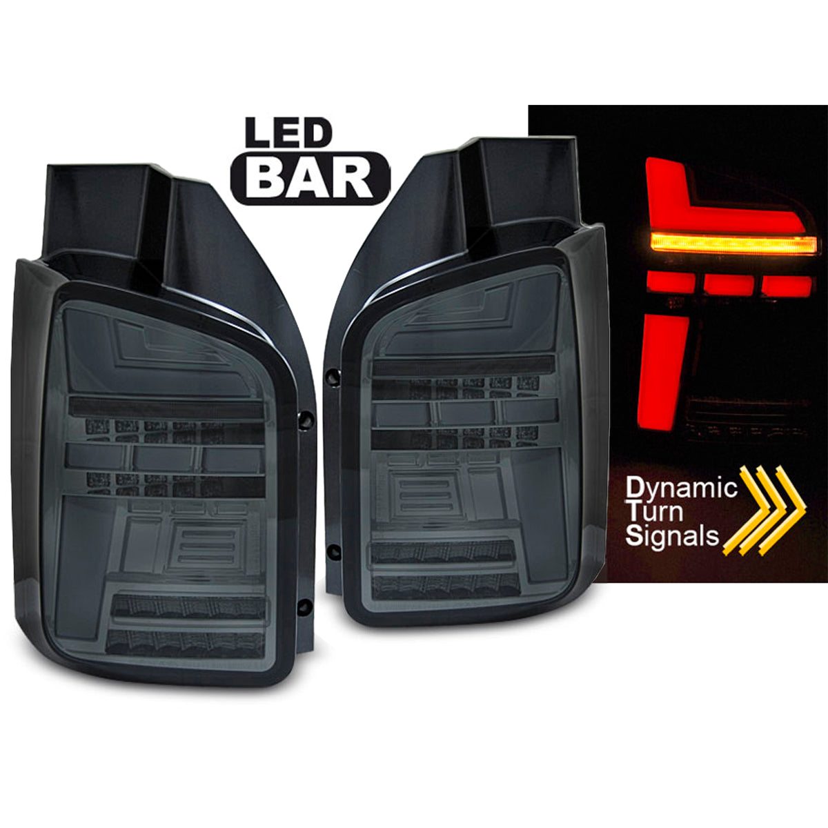LED BAR Rücklichter Rauch SEQ passend für VW T5 10-15