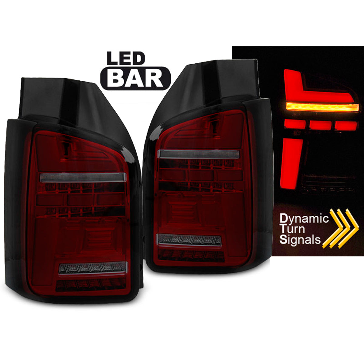 LED BAR Rücklichter Rot Rauch SEQ passend für VW T6 15-19 OEM-Birne