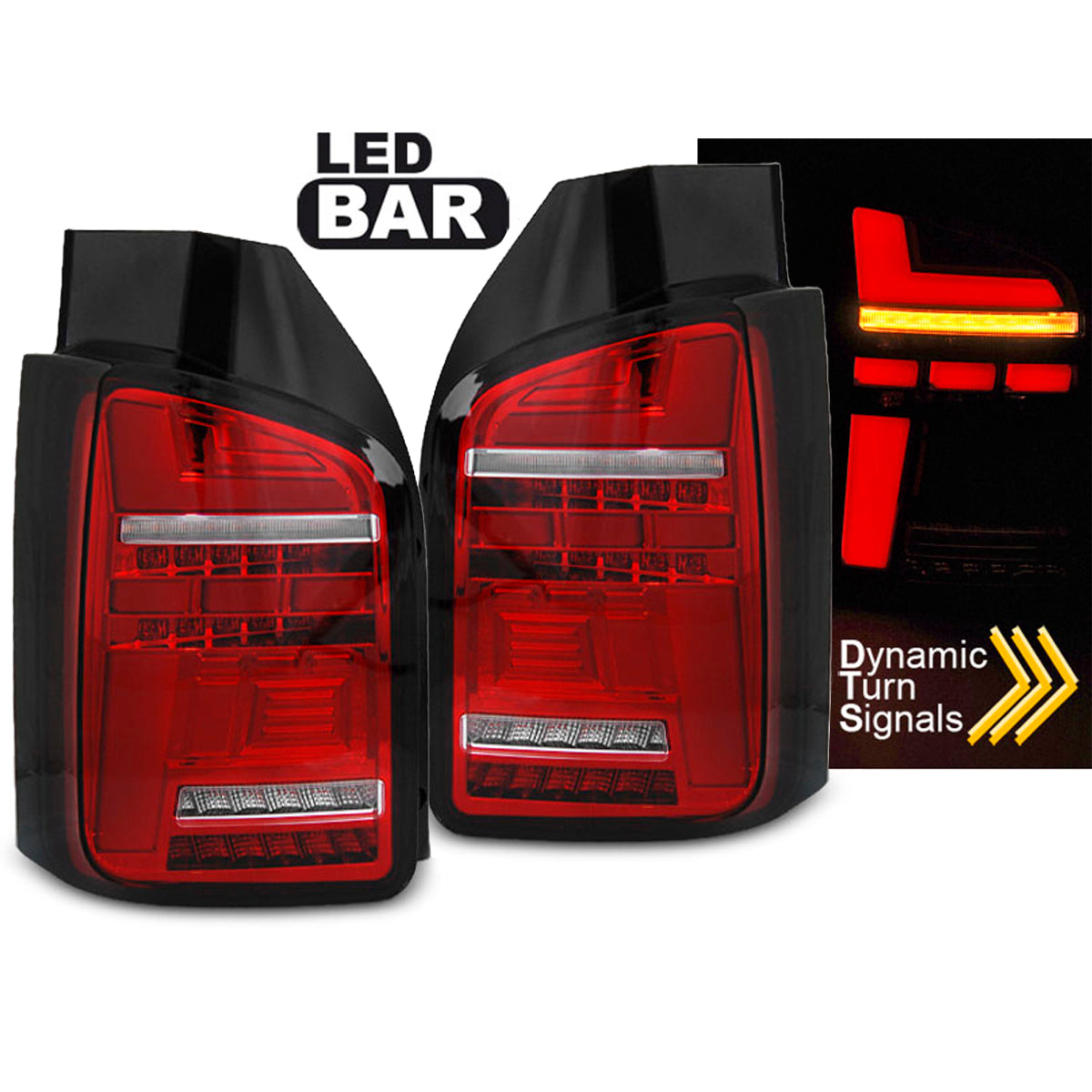 LED BAR Rücklichter Rot Weiß SEQ passend für VW T6.1 20- OEM-Birne