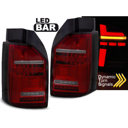 LED BAR Rücklichter Rot Rauch SEQ passend für VW T6.T6.1 15-21 OEM LED