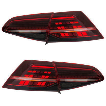 Voll LED Rücklichter Dunkelrot passend für Volkswagen Golf 7/7.5 2012-2020