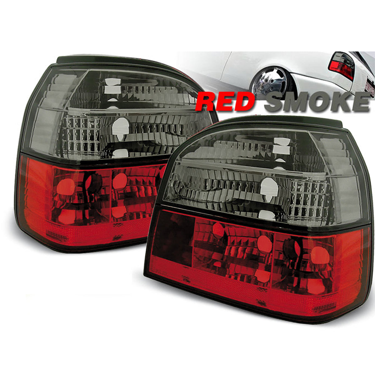 Rücklichter Rot Rauch passend für VW Golf 3 09.91-08.97