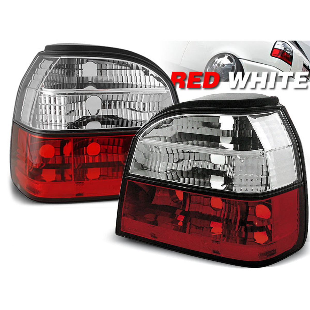 Rücklicht Rot Weiß passend für VW Golf 3 09.91-08.97