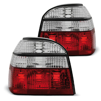 Rücklichter Rot Weiß passend für VW Golf 3 09.91-08.97
