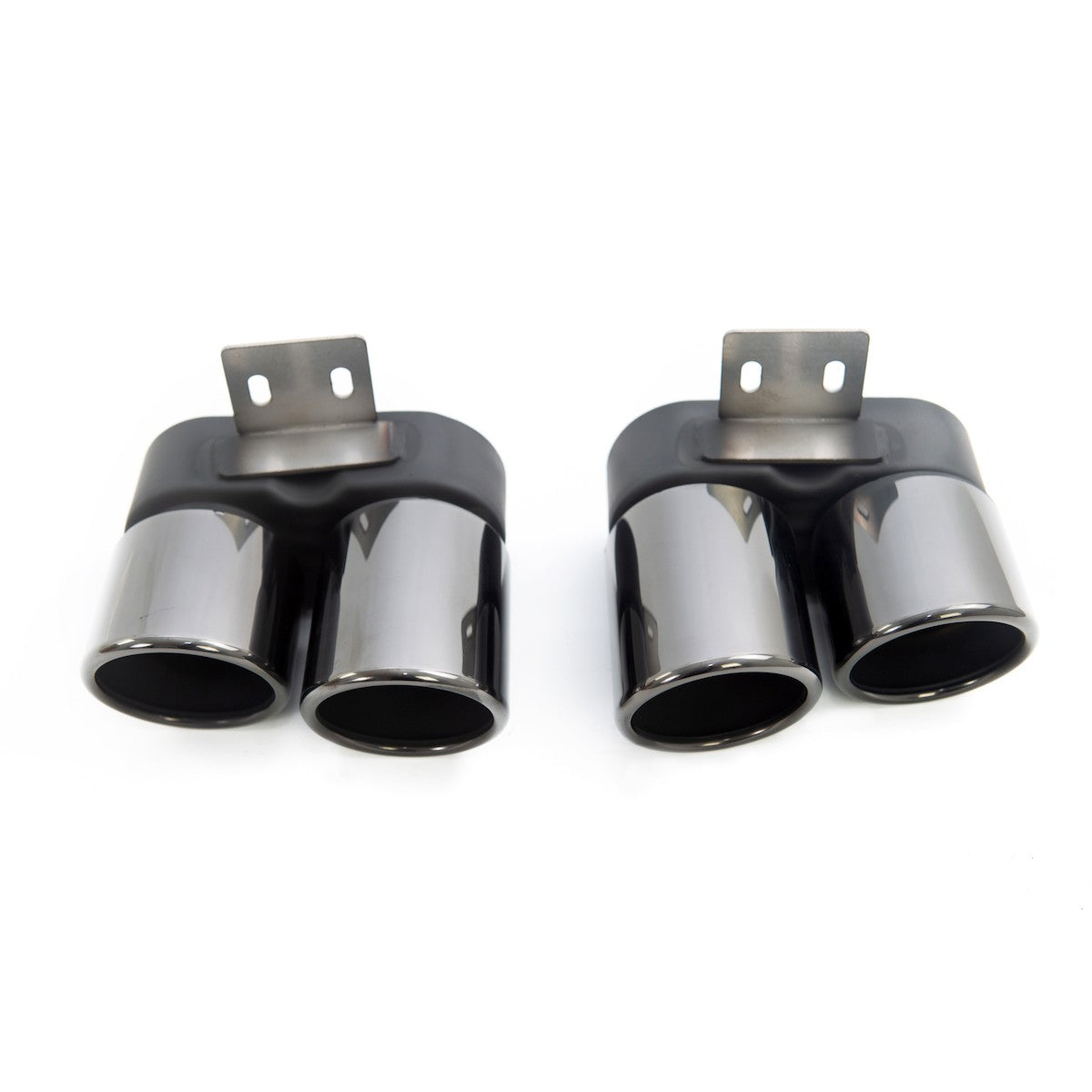 Schwarze Auspuffendrohre passend für BMW 5er F10 F11 2009-2016
