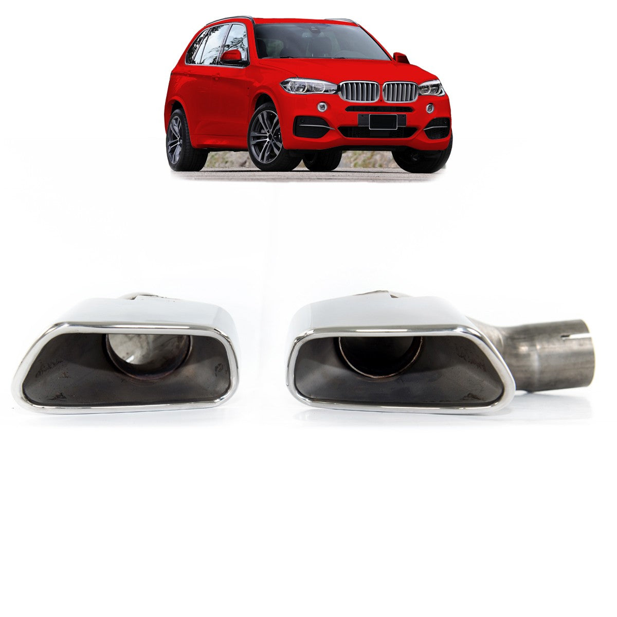 Auspuffendrohre Verchromt passend für BMW X5 F15 2013-2018