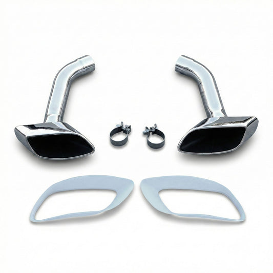 Chrom Auspuffendrohre passend für BMW X6 E71 2007-2014