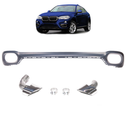 Chrom Edelstahl Auspuff Endrohre passend für BMW X6 (F16) 2014-2019