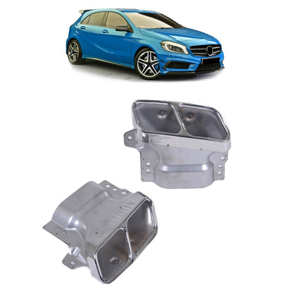 Auspuffendrohre Chrom passend für Mercedes A-Klasse/CLA/GLA 2012-2020