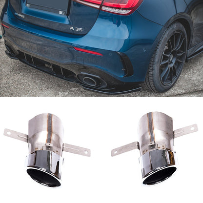 Chrom Auspuffendrohre passend für Mercedes W177 V177 C118 H247 X247 2018+