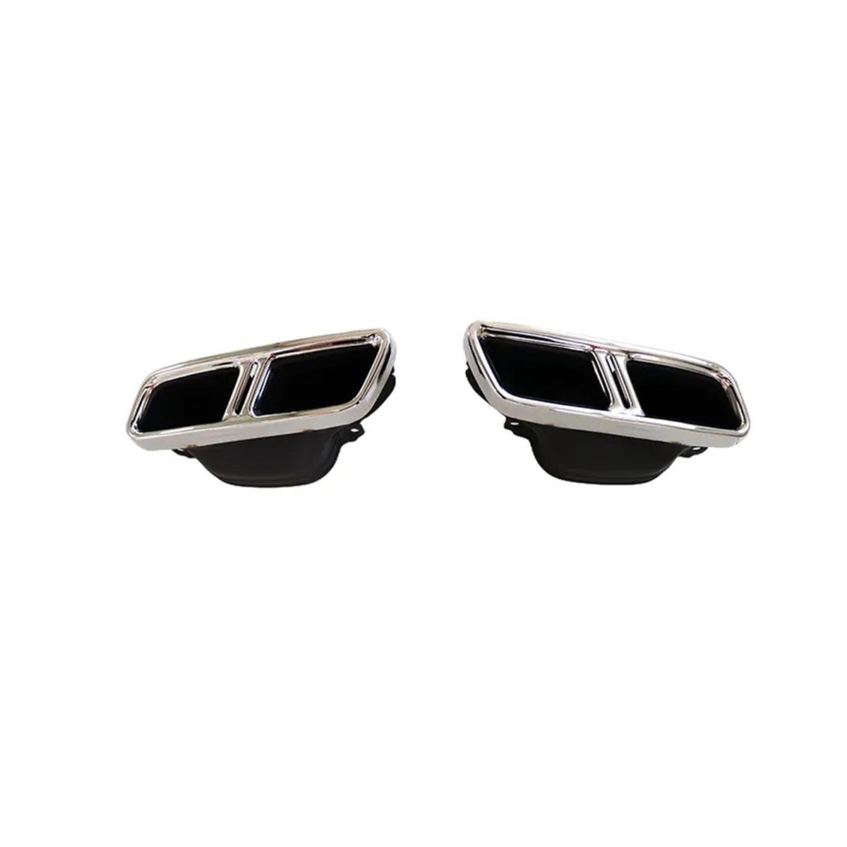 Verchromte Auspuffendrohre passend für Mercedes W205 W213 W166 X253 W222 2015-2020