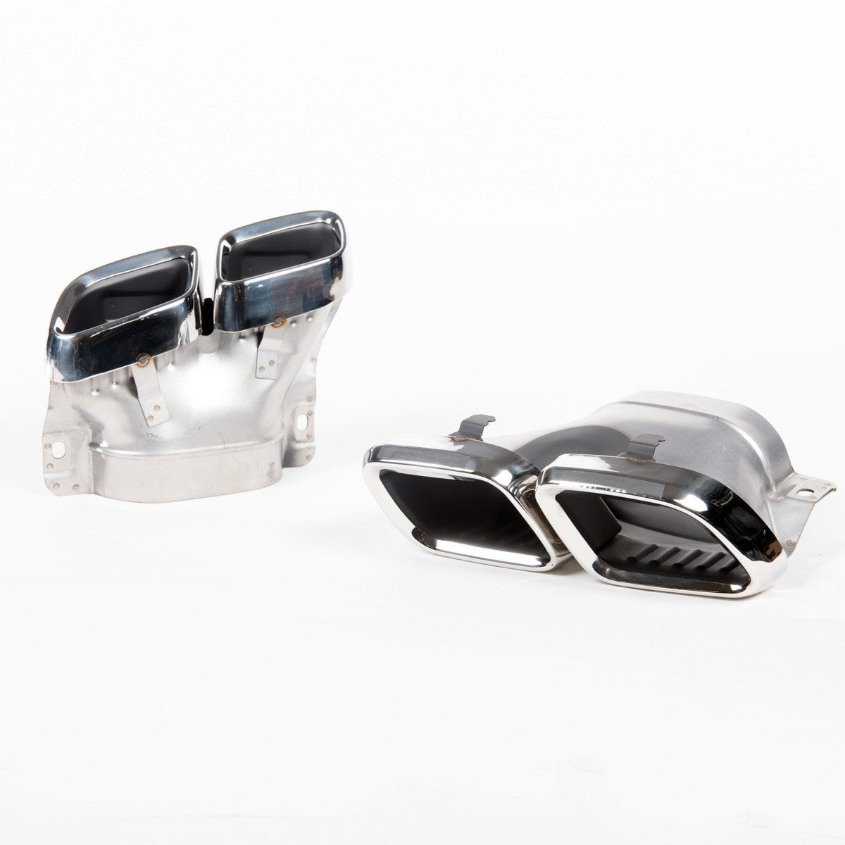 Chrom Auspuffendrohre passend für Mercedes C-Klasse W205 GLC X253 2019-2021