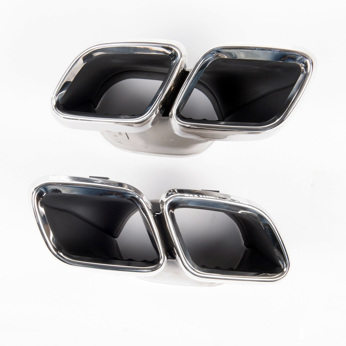 Chrom Auspuffendrohre passend für Mercedes C-Klasse W205 GLC X253 2019-2021