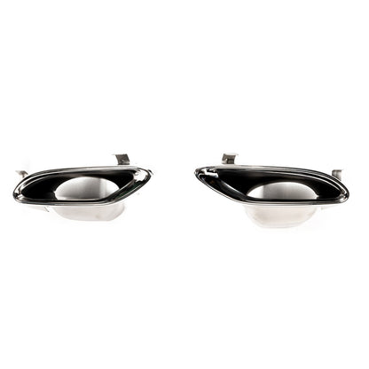 Chrom Auspuffendrohre passend für Mercedes C-Klasse W205 2013-2021
