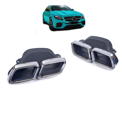 Chrom Auspuffendrohre passend für Mercedes E-Klasse/GLC 2016-2021