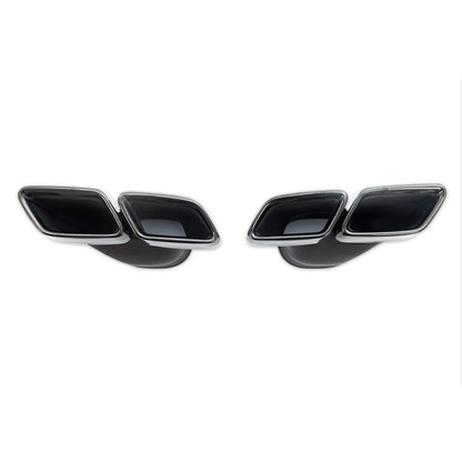 Auspuffendrohre Schwarz passend für Mercedes E-Klasse W213 GLC X253 2016-2021