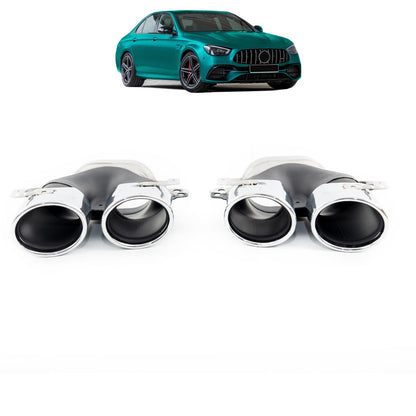 Auspuffendrohre Chrom passend für Mercedes E-Klasse W213 2021-2023