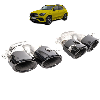 Auspuffendrohre Schwarz passend für Mercedes GLE W167 SUV C167 Coupé 2018-