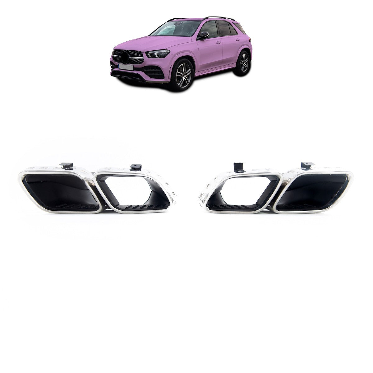 Auspuffendrohre Chrom passend für Mercedes GLE W167 C167 2018-