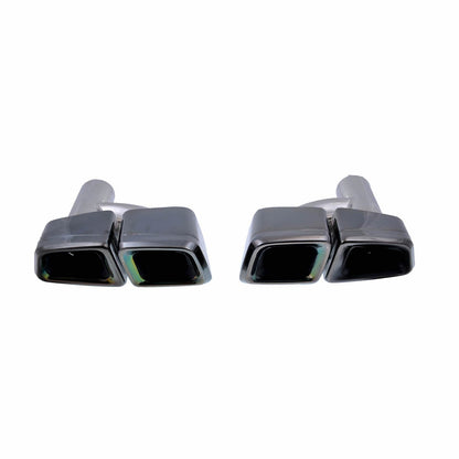 Schwarze Auspuffendrohre passend für Mercedes E-Klasse W212 S212 ML W166 13-16