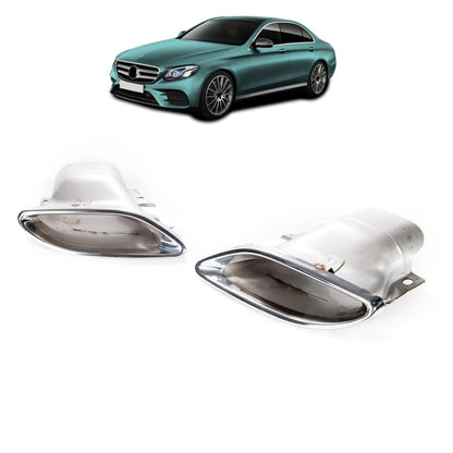 Chrom Auspuffendrohre passend für Mercedes E-Klasse W213 2016-2023