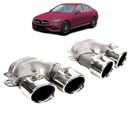 Auspuffendrohre Chrom passend für Mercedes C-Klasse W206 S206 2021-heute