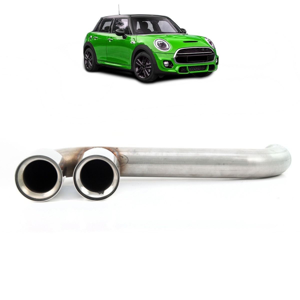 Chrom Edelstahl Auspuffendrohre passend für MINI Hatchback (F55) 2013-