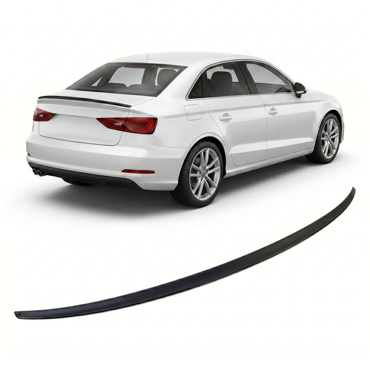 Kofferraumspoiler Hochglanz Schwarz passend für Audi A3 (8V) Limousine 2013-2020