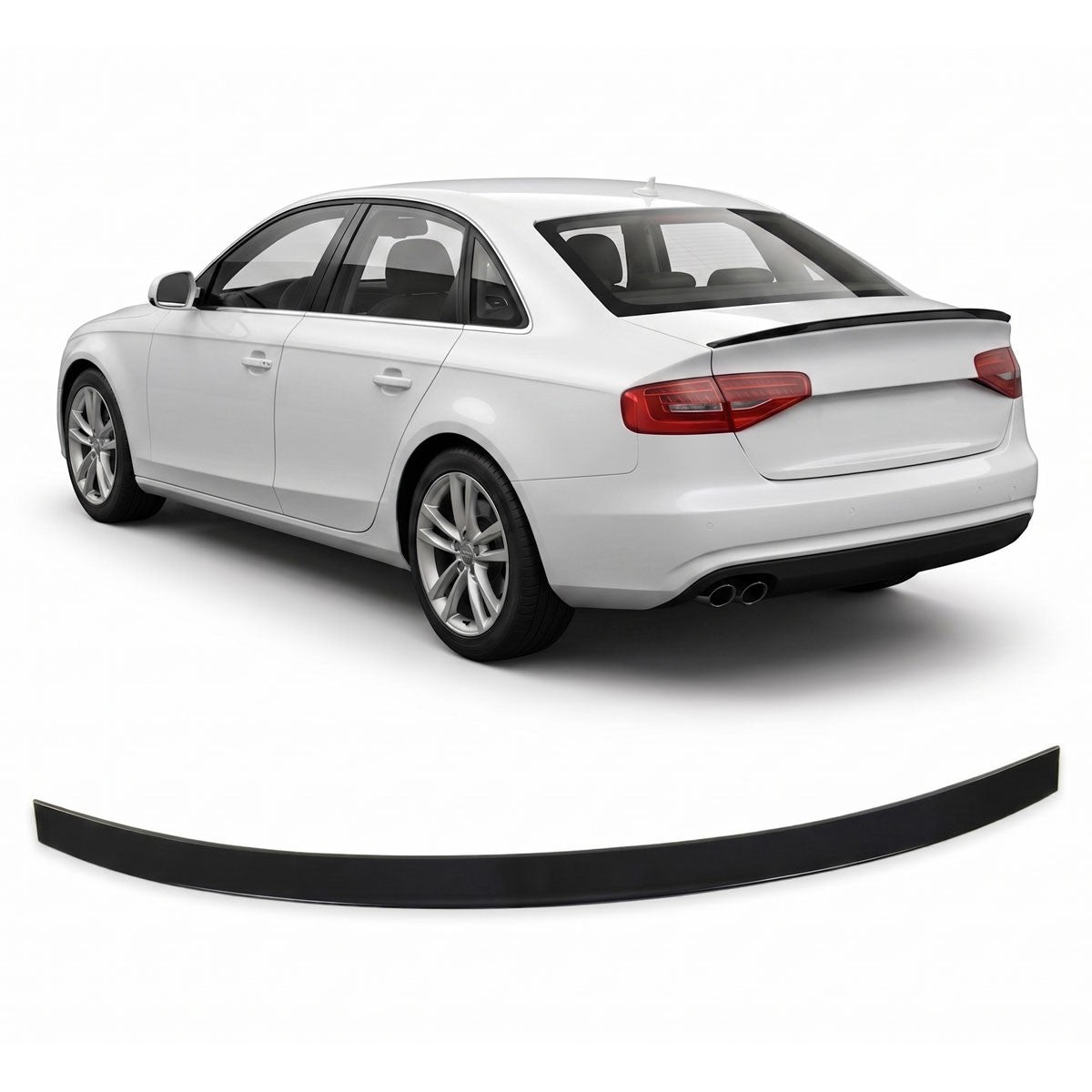 Kofferraumspoiler Hochglanz Schwarz passend für Audi A4 B8 Limousine 2007-2015