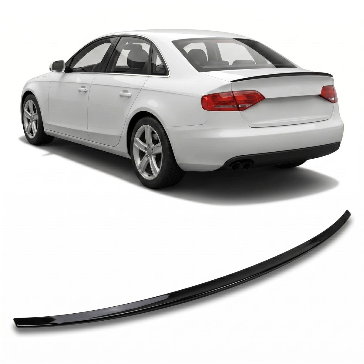 Kofferraumspoiler Hochglanz Schwarz passend für Audi A4 B8 2007-2015