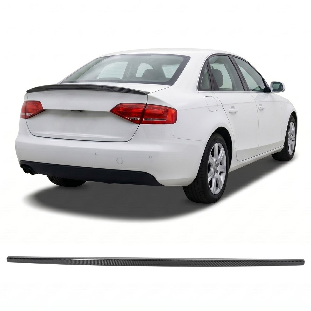 Kofferraumspoiler Carbon-Optik passend für Audi A4 B8 Limousine 2007-2015