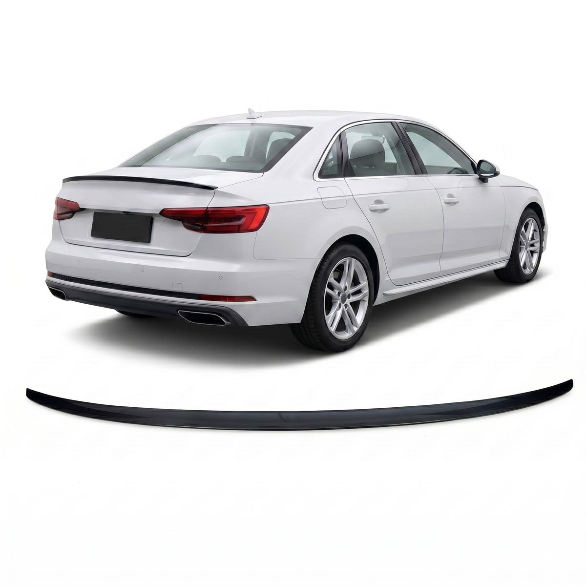 Kofferraumspoiler Hochglanz Schwarz passend für Audi A4 B9 Limousine 2015-2024