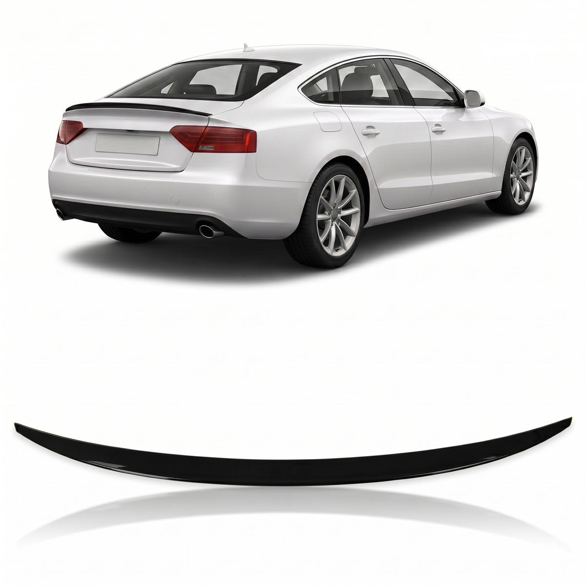 Kofferraumspoiler Hochglanz Schwarz passend für Audi A5 (8T) Sportback 2009-2017