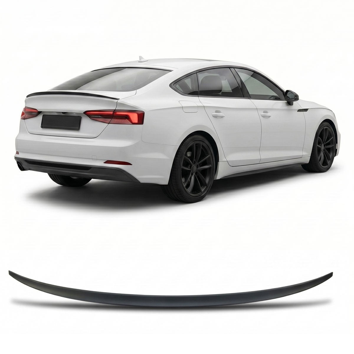 Kofferraumspoiler Matt Schwarz passend für Audi A5 F5 Sportback 2016-2024
