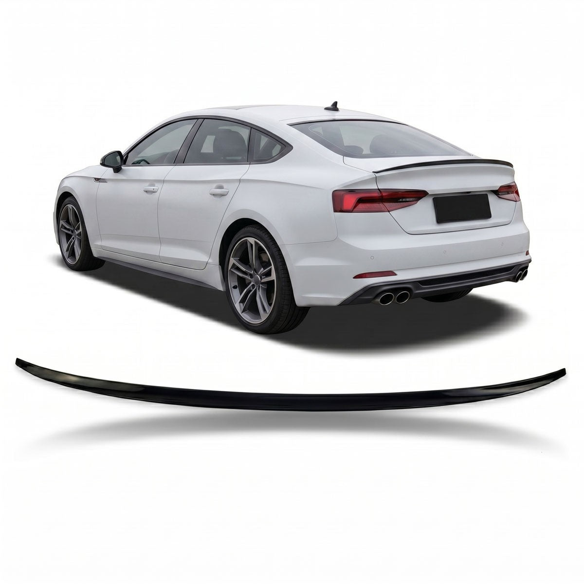 Kofferraumspoiler Hochglanz Schwarz passend für Audi A5 Sportback 2016-2024