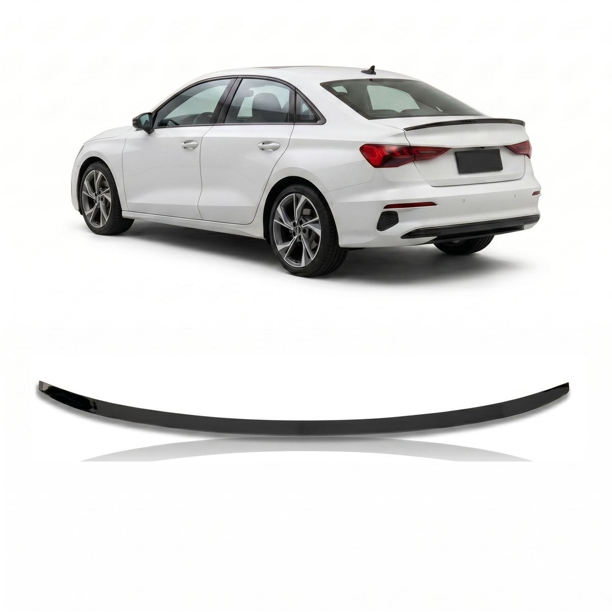 Kofferraumspoiler Hochglanz Schwarz passend für Audi A3 8Y Limousine 2020-heute