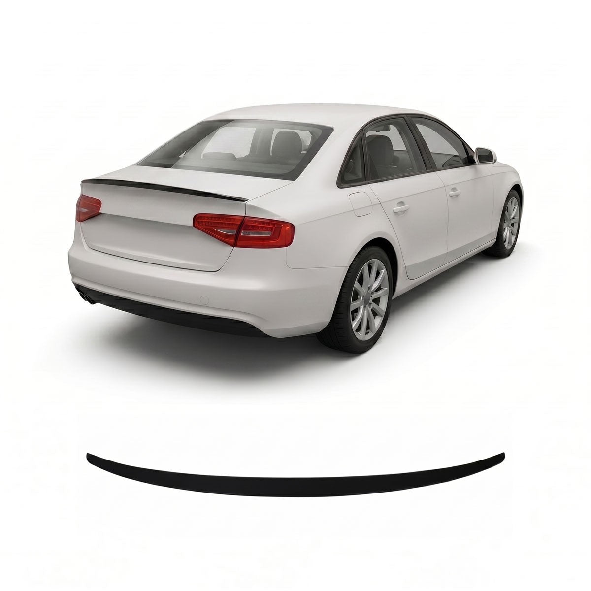 Kofferraumspoiler Hochglanz Schwarz passend für Audi A4 B8 (8K) Limousine 2012-2015