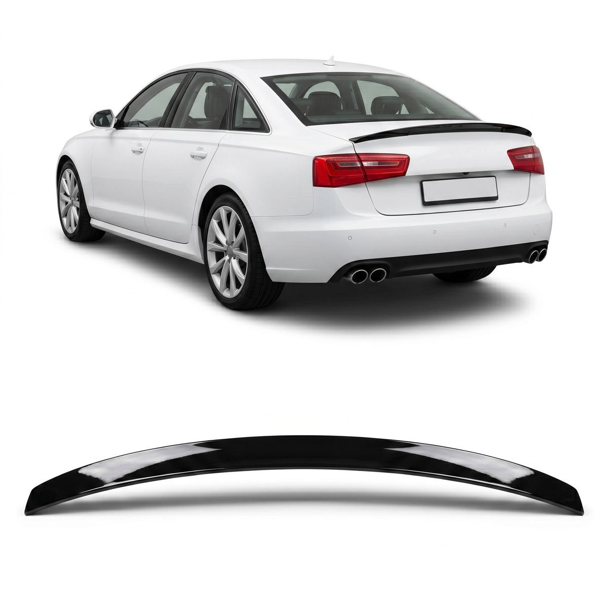 Kofferraumspoiler Hochglanz Schwarz passend für Audi A6 C7 4G Limousine 2011-2018
