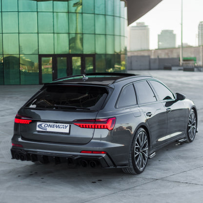 Kofferraumspoiler passend für Audi S6 C8 Avant 2019+ Hochglanz Schwarz
