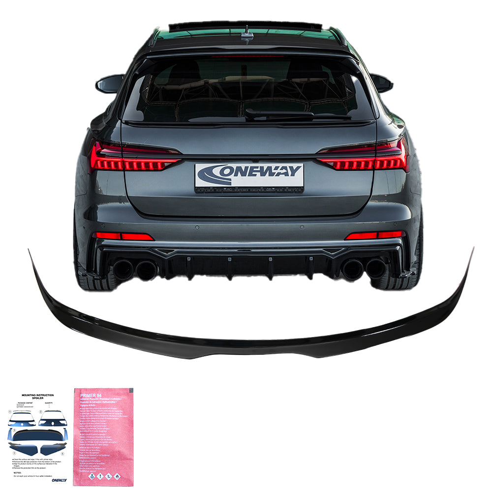Dachspoiler passend für Audi S6 C8 Avant 2019+ Hochglanz Schwarz