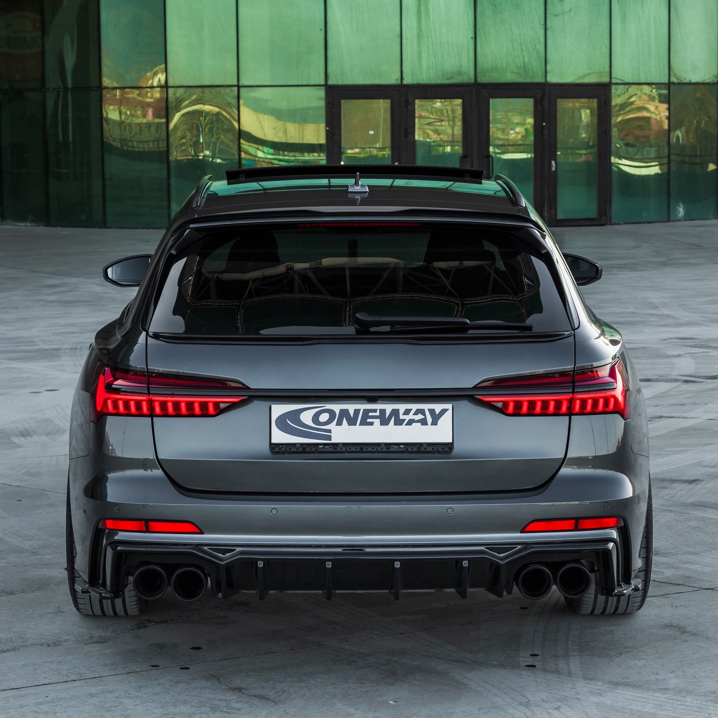 Dachspoiler passend für Audi S6 C8 Avant 2019+ Hochglanz Schwarz
