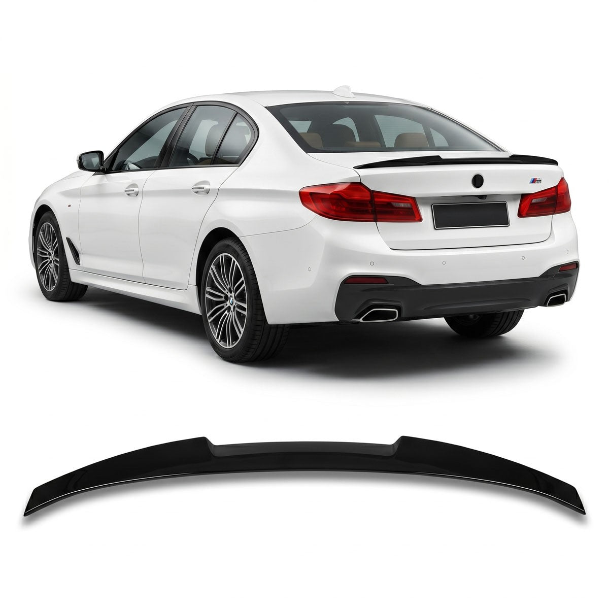 Sport Kofferraumspoiler Hochglanz Schwarz passend für BMW 5er 2018-2021