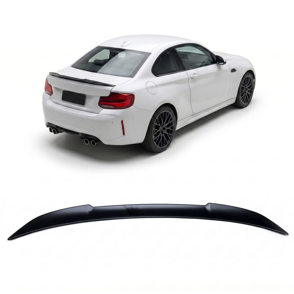 Kofferraumspoiler Hochglanz Schwarz passend für BMW 2er F22 F87 Coupé 2012-2021