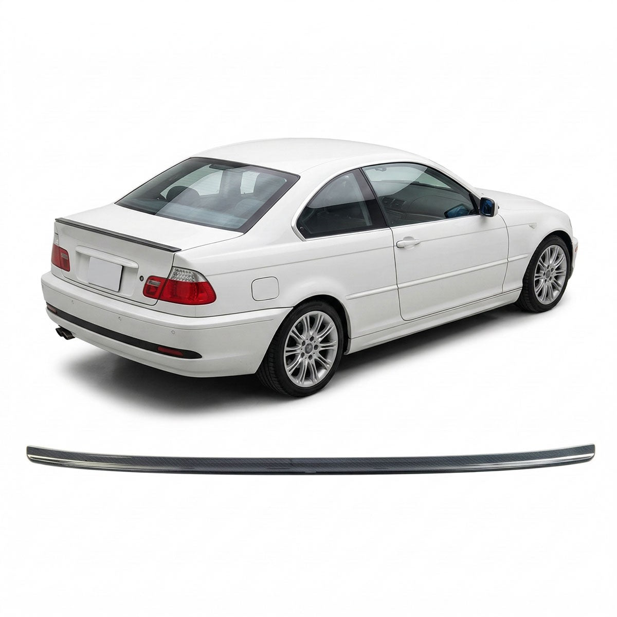 Kofferraumspoiler Carbon-Optik passend für BMW 3er E46 Coupé 1998-2006