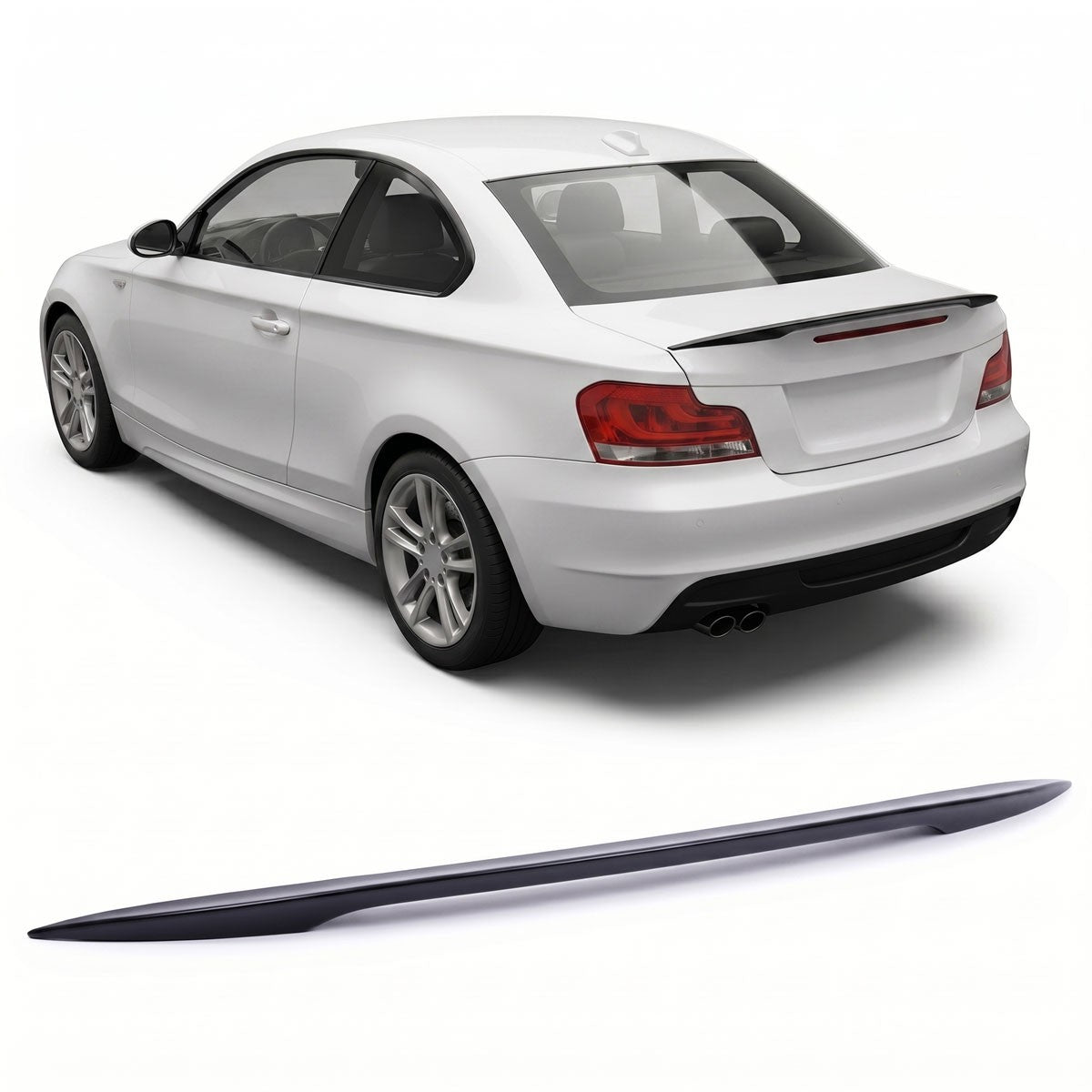 Kofferraumspoiler Matt Schwarz passend für BMW 1er E82 Coupé 2007-2013