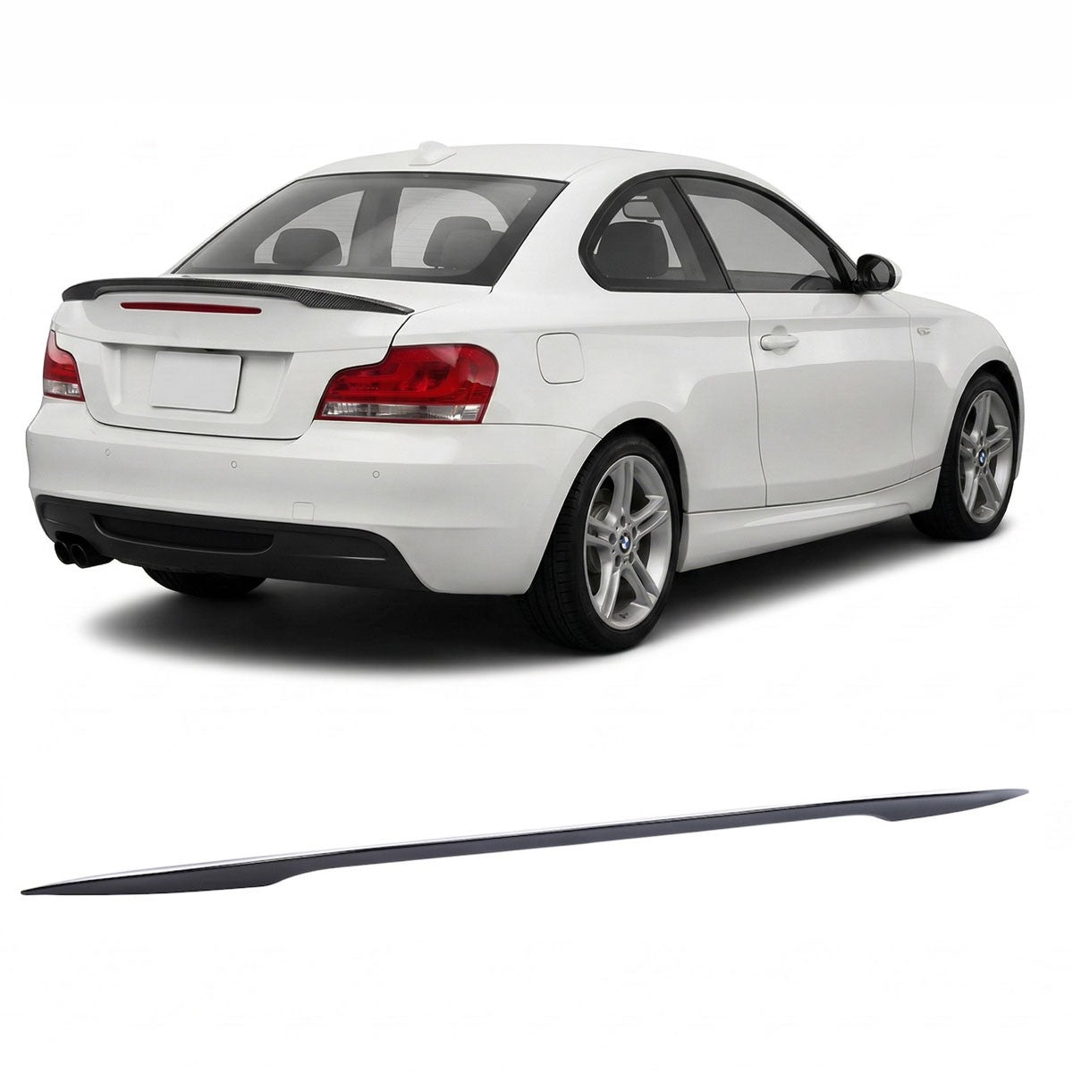 Kofferraumspoiler Hochglanz Schwarz passend für BMW 1er E82 Coupé 2007-2013