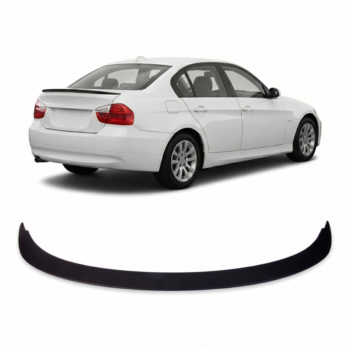 Kofferraumspoiler Hochglanz Schwarz passend für BMW 3er E90 Limousine 2005-2011