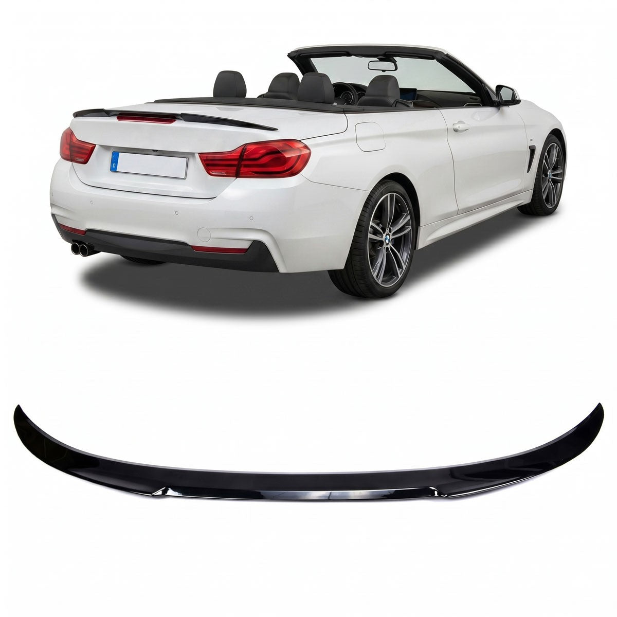 Kofferraumspoiler Hochglanz Schwarz passend für BMW 4er F33 Cabrio 2013-2020